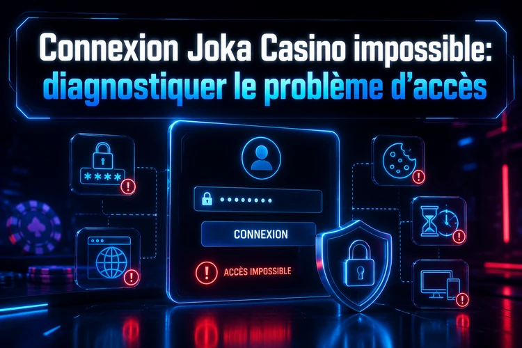 Connexion Joka Casino impossible: diagnostiquer le problème d’accès
