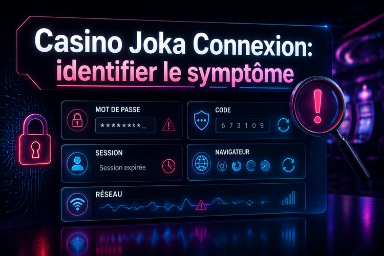 Casino Joka Connexion ne fonctionne pas: identifier le symptôme