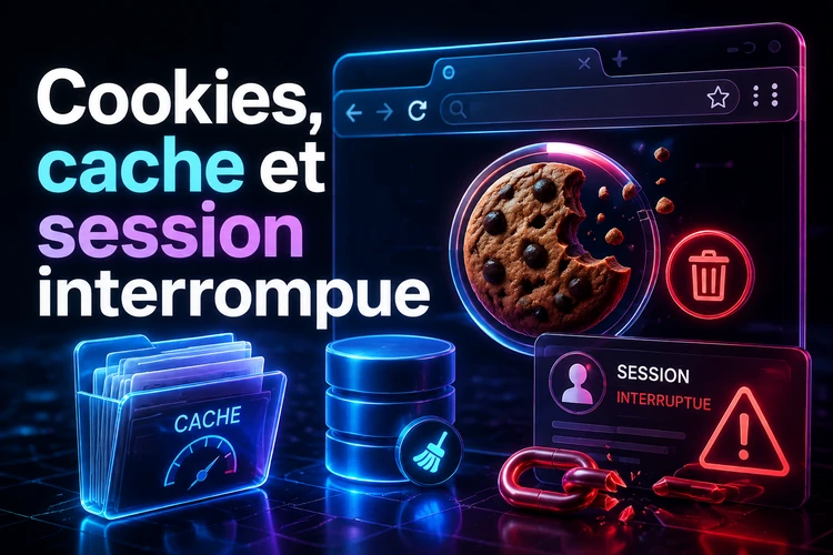Cookies, cache et session interrompue