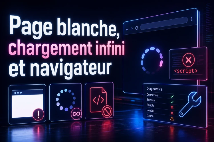Page blanche, chargement infini et navigateur